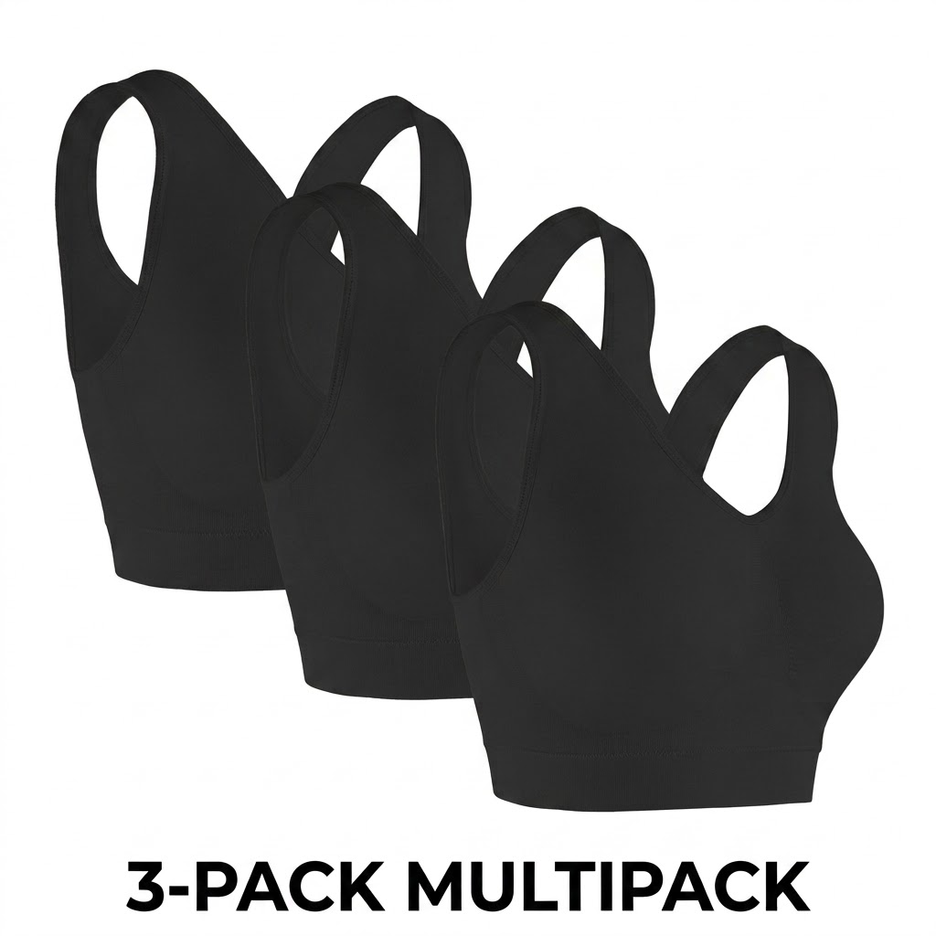 Sleep Bra Bralette - 3 sztuki, biustonosz bezszwowy, bez fiszbin,